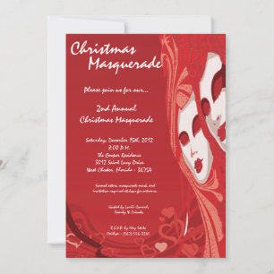 Invitación XMAS para Navidades de Mascaradas Rojas