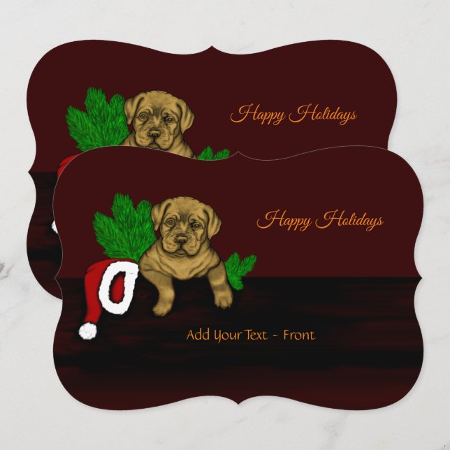 Invitación XMas Puppy (Anverso / Reverso)