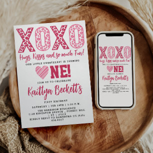 Invitación XOXO Abrazos y besos El día de San Valentín Primer