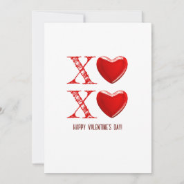 Invitación Xoxo Feliz Día de San Valentín con dulces de coraz