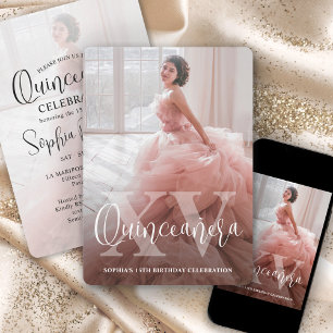 Invitación XV Quinceañera 2 Fotografía Fiesta de cumpleaños n
