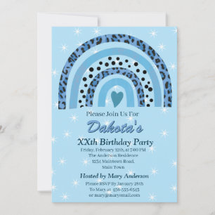Invitación XX.ª fiesta de cumpleaños del leopardo de la impre