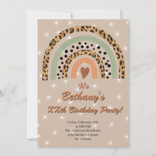 Invitación XX.ª fiesta de cumpleaños del leopardo de la impre