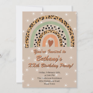 Invitación XX.ª fiesta de cumpleaños del leopardo de la impre