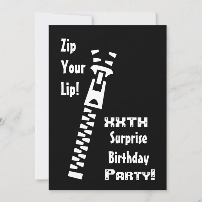Invitación Xxth SURPRISE Birthday Party Invitation Template (Anverso)