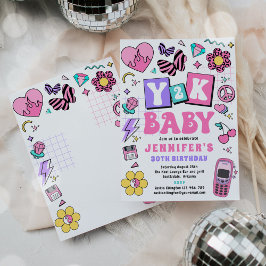 Invitación Y2K 90s Disco 30th Birthday Fiesta