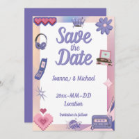 Y2K Pink Purple 2000 Retro Tech Geek Love Boda