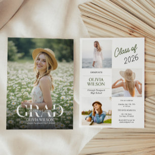  Invitación y Anuncio de Foto de Graduación 