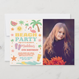 Invitación y decoración de cumpleaños de Kids Beac