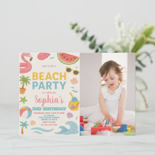 Invitación y decoración de cumpleaños en la playa 