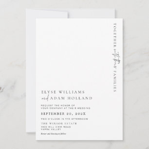 Invitación y detalles de la boda Minimalista Estel
