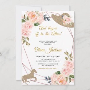Invitación ¡Y están fuera al Altar! Tema de Derby