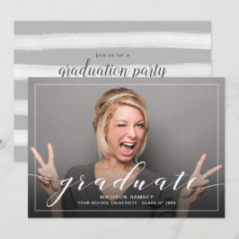 Invitación y Fiesta de Graduación de Foto con sang