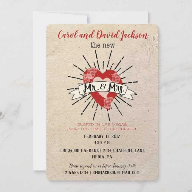 Invitación y Fiesta del estilo del tatuaje (Anverso)