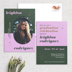 Invitación y Invitación a un posgrado verde y Lava