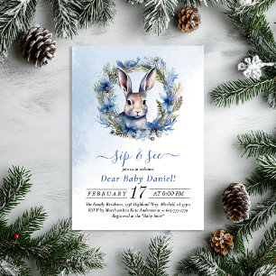Invitación y navegación por invierno con color de 