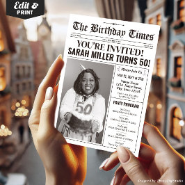 Invitación y programa de la 50.ª fiesta de cumplea