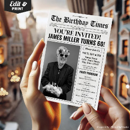 Invitación y programa de la fiesta de cumpleaños n