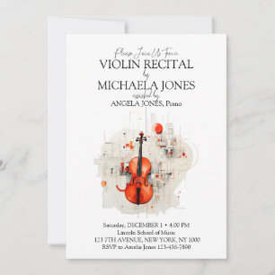 Invitación y Programa del Recital de Música Modern