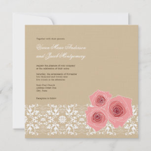 Invitación y recepción a la boda de la luna de col
