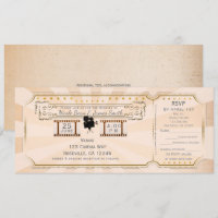 Invitación y rsvp para Boda de cine de época