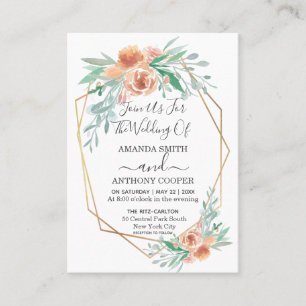 Invitación y Rsvp para presupuesto elegante y orig