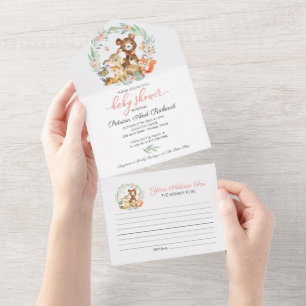 Invitación y Tarjeta de Consejos para Baby Shower 