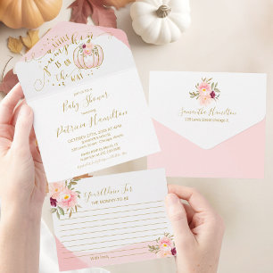 Invitación y Tarjeta de Consejos para Baby Shower 