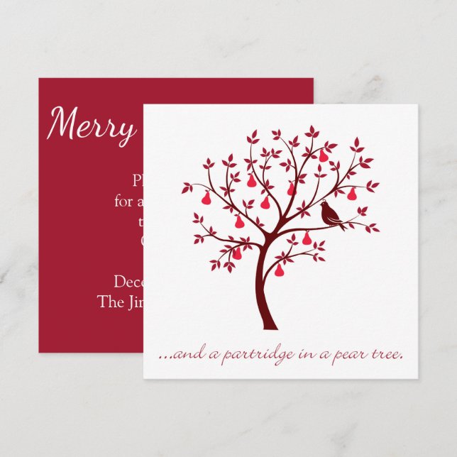 Invitación Y una perdiz en un peral (Anverso / Reverso)