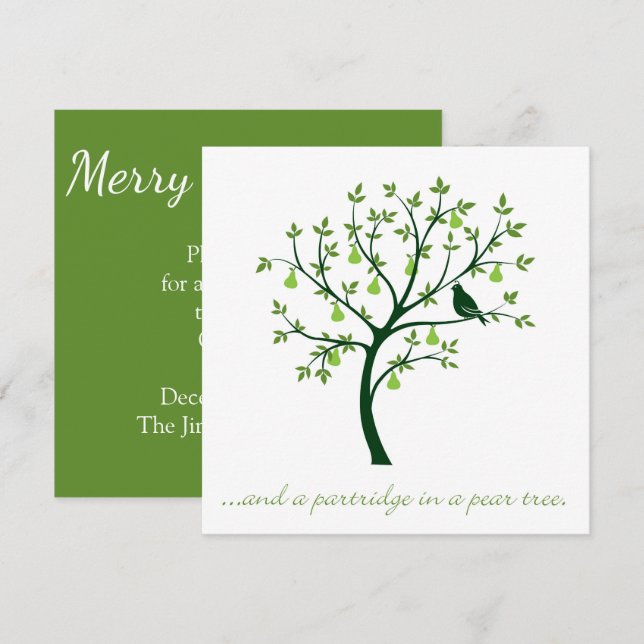 Invitación Y una perdiz en un peral (Anverso / Reverso)