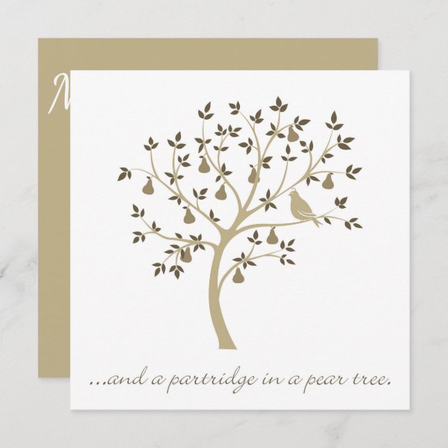 Invitación Y una perdiz en un peral (Anverso / Reverso)