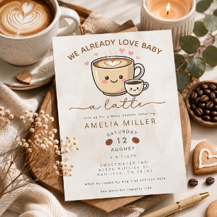 Invitación 'Ya Amamos al Bebé un Latte' Ducha de Bebé de Café
