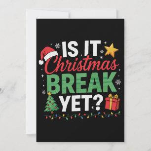 Invitación ¿Ya es Vacaciones de Navidad Profesor Sombrero de