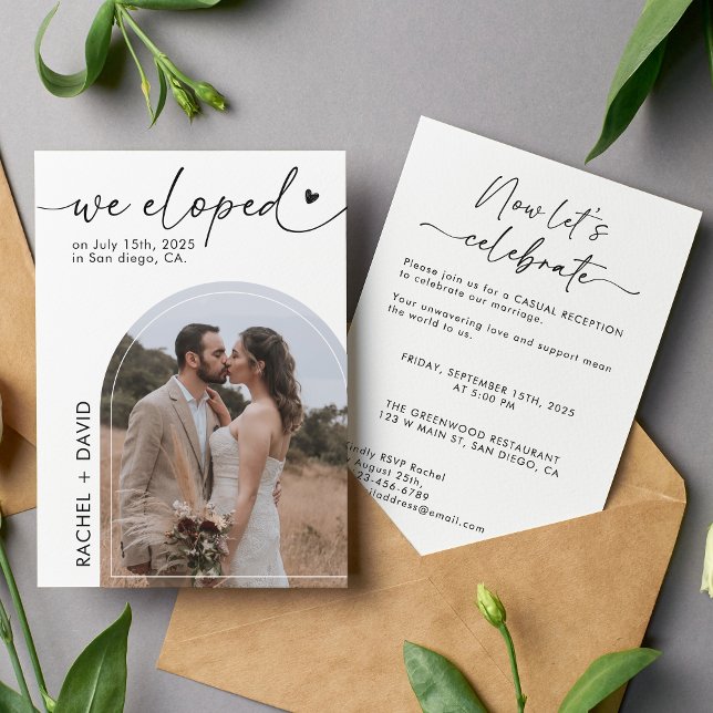 Invitación Ya nos fugamos, celebremos al Fiesta de Elopement (Subido por el creador)