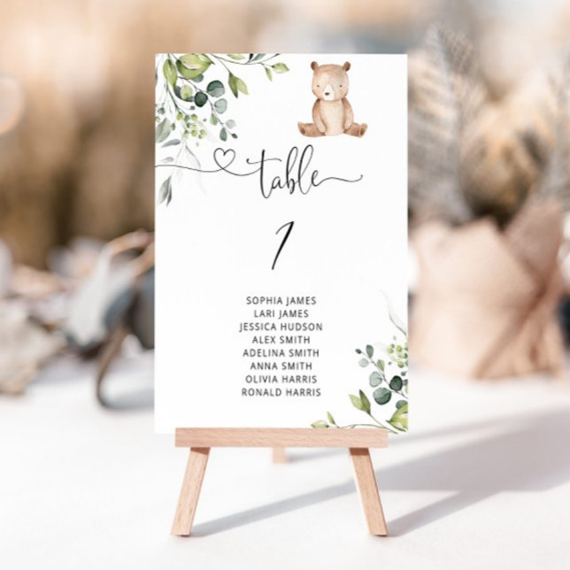 Invitación Ya podemos esperar el número de tabla de eucalipto (Subido por el creador)