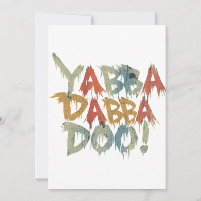 Invitación ¡Yabba dabba doo! (Anverso)