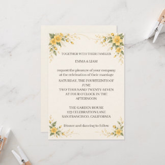 Invitación Yamabuki Wedding Invitation