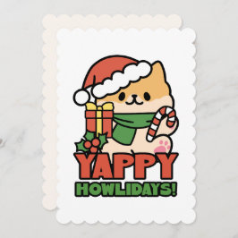 Invitación Yappy Howlidays - Personalizado de perros Navidade