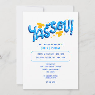 Invitación Yassou Greek