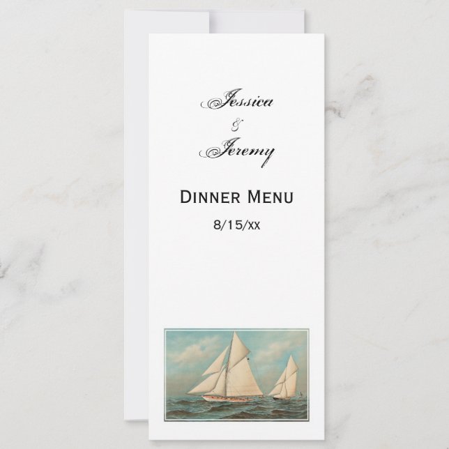 Invitación Yates Náuticos Vintage en Carrera #1 (Anverso)