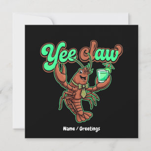 Invitación Yee Claw Retro Langostinos Arco Costero Cóctel