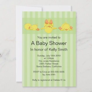 Invitación Yellow Duck Baby Shower Invitation