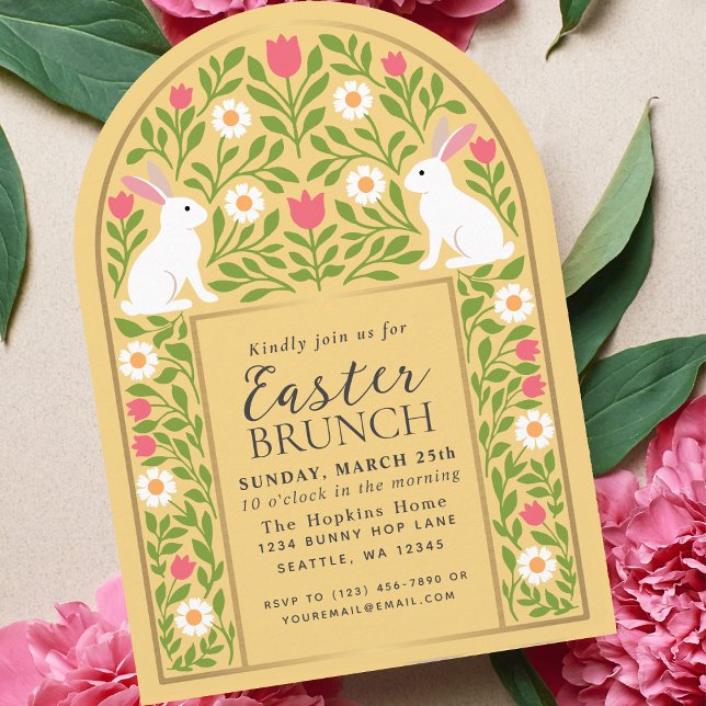 Invitación Yellow Folk Art Easter Brunch Arch Invitation (Subido por el creador)