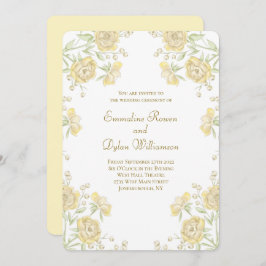 Invitación Yellow Rose Wedding