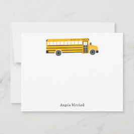 Invitación Yellow School Bus Personal Stationery