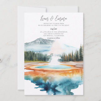 Invitación YELLOWSTONE NATIONAL PARK Wedding Invitation