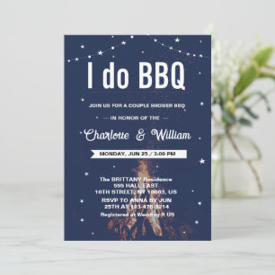 Invitación Yo hago BBQ Engagement Boda Couple Bridal Shower