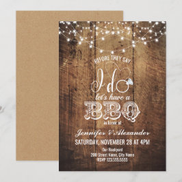 Invitación Yo hago duchas de partido de compromiso de barbaco