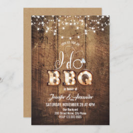 Invitación Yo hago la fiesta de compromiso de barbacoa