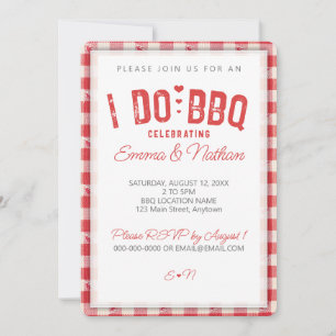 Invitación YO HAGO una cena de ensayo informal con barbacoa c